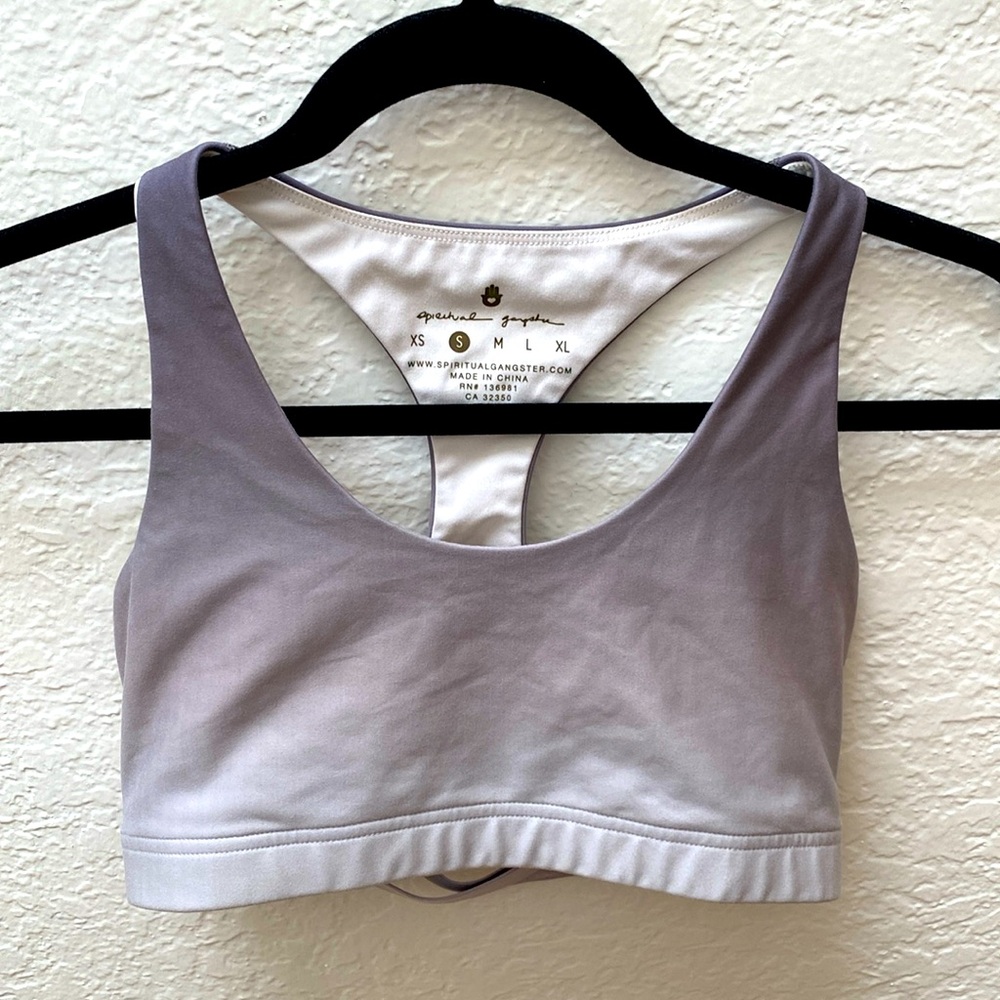 Spiritual Gangster sports bra ombré grey
